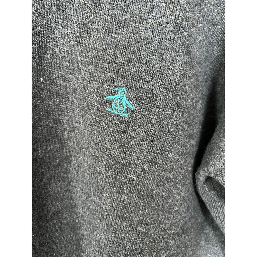 Men's 100% Lambswool Sweater, Penguin by Munsingwear, XL, Navy, Vneck - Picture 2 of 9